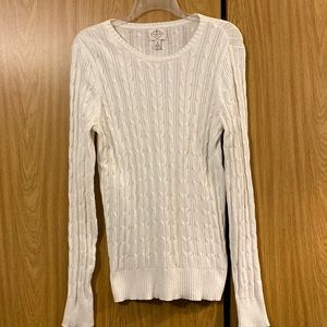 St. John’s Bay long sleeve sweater. White color. Size M